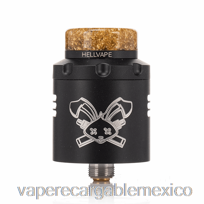 Vape Recargable Hellvape Dead Rabbit V3 24mm Rda Negro Mate (logotipo Blanco)